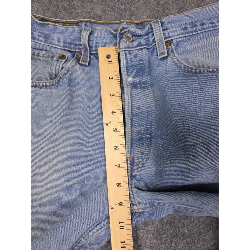Y2K Levis 501 Jeans Mens 31X30 Light Wash Straight Leg Denim Button Fly